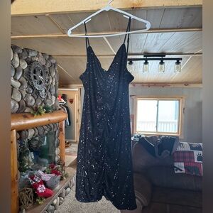 Black Sequin Dress